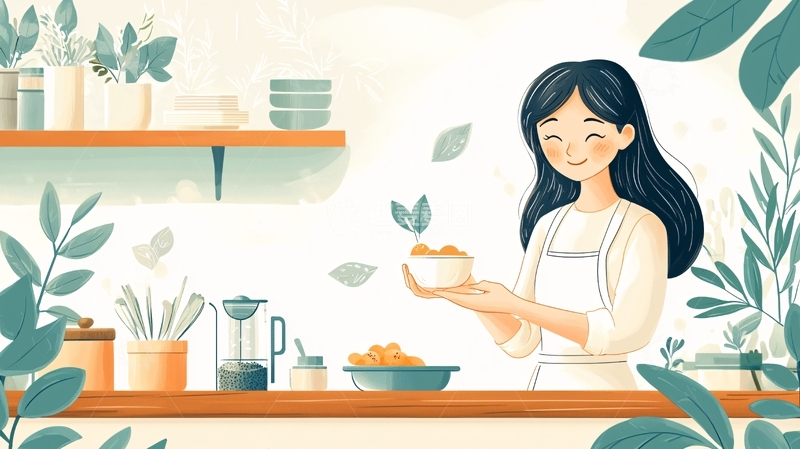 高清大图下载【趣麦麦图】温柔女子高清图片