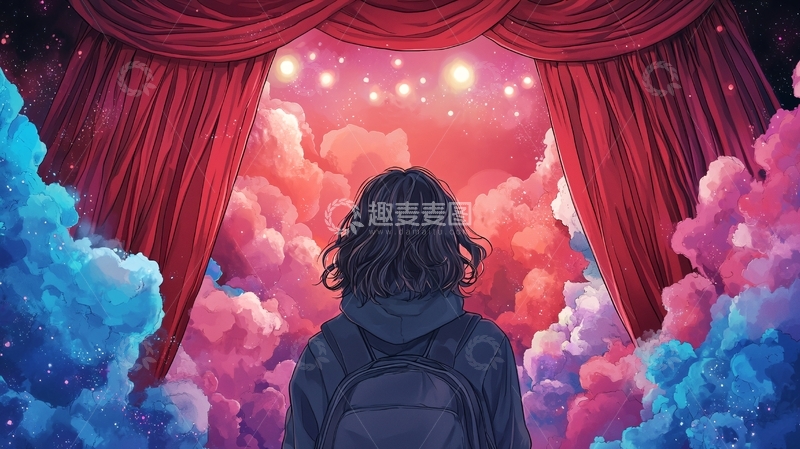 高清大图下载【趣麦麦图】站在舞台前的人