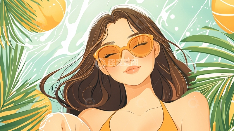 高清大图下载【趣麦麦图】阳光明媚的夏日女孩