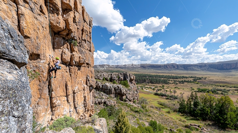 高清大图下载【趣麦麦图】壮丽山景与蓝天白云
