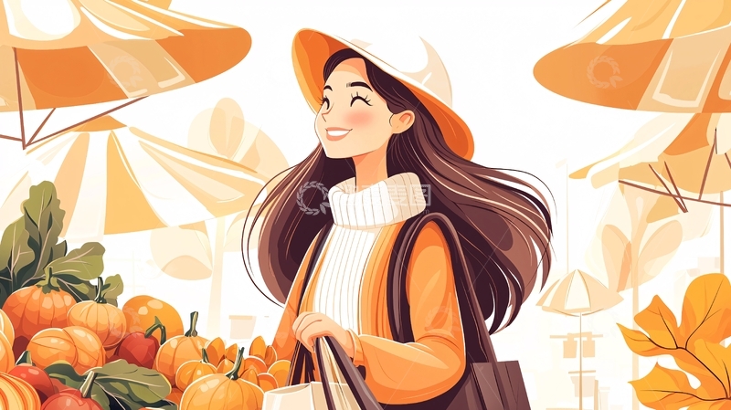 高清大图下载【趣麦麦图】购物的快乐女性