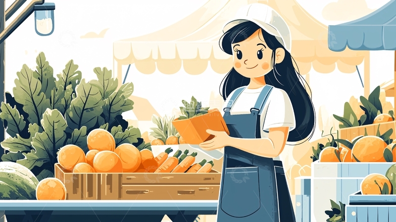 农贸市场女摊主