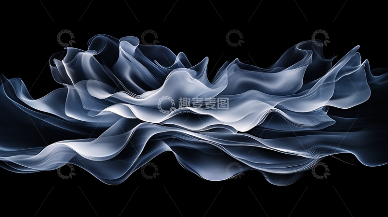 高清大图下载【趣麦麦图】抽象波浪线条艺术背景