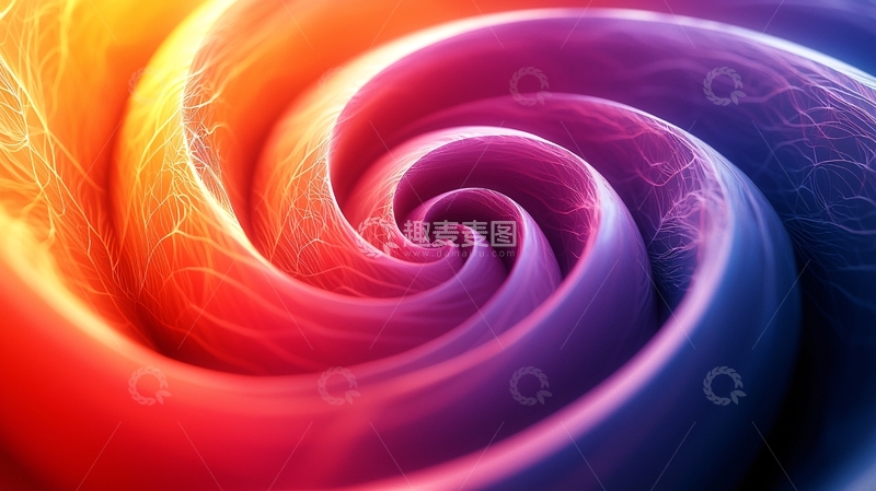高清大图下载【趣麦麦图】色彩漩涡抽象艺术背景