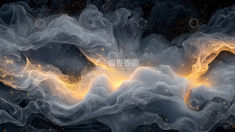 高清大图下载【趣麦麦图】梦幻星云流动光影艺术