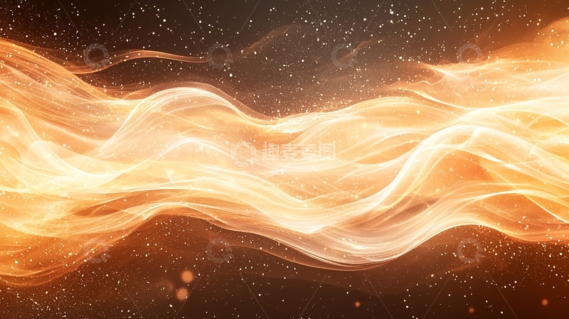 高清大图下载【趣麦麦图】金色波浪抽象背景