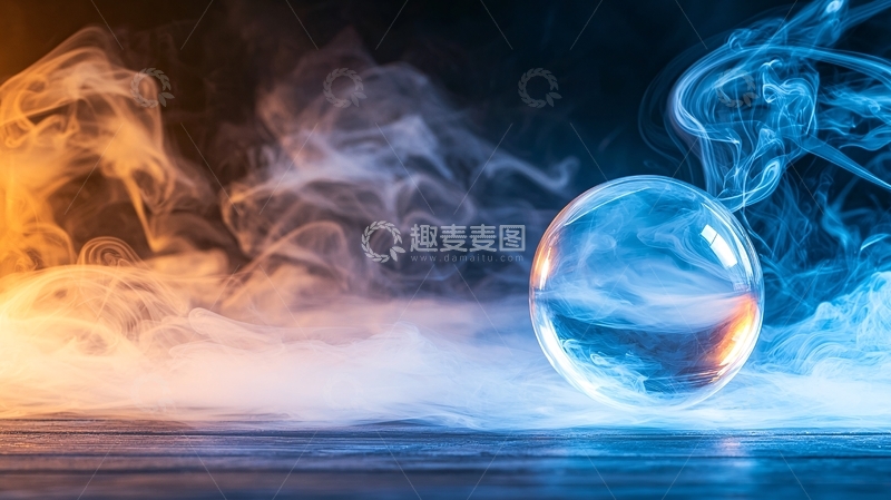 高清大图下载【趣麦麦图】水晶球与烟雾的艺术效果