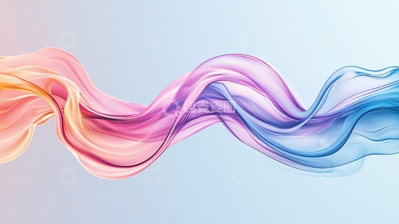高清大图下载【趣麦麦图】流动的色彩波浪抽象艺术背景