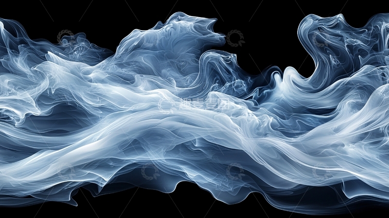 高清大图下载【趣麦麦图】流动的蓝色烟雾背景