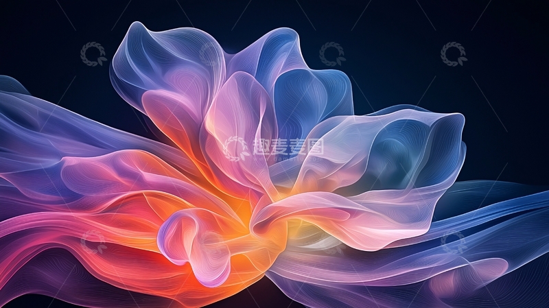 高清大图下载【趣麦麦图】抽象色彩流动艺术图案