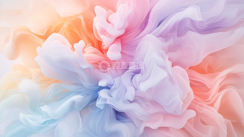 高清大图下载【趣麦麦图】梦幻色彩流动抽象艺术背景