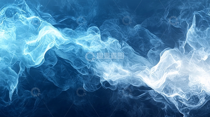 高清大图下载【趣麦麦图】蓝色烟雾抽象背景