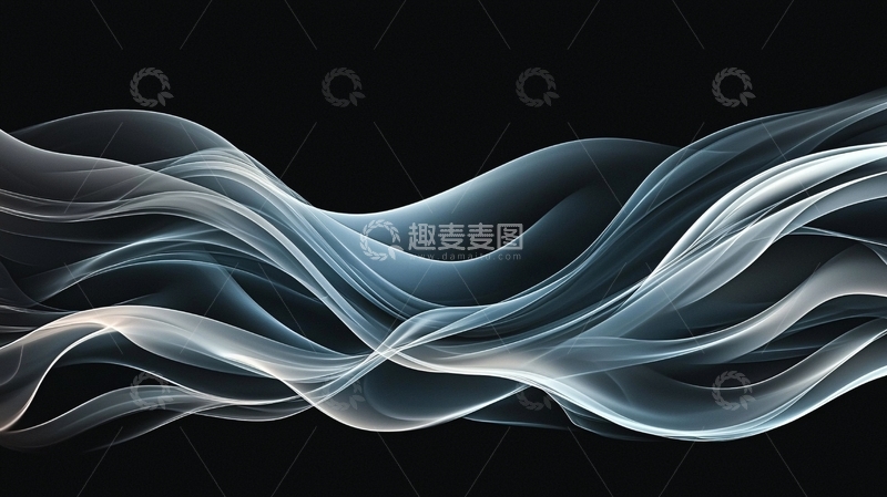 高清大图下载【趣麦麦图】抽象波浪线条背景图