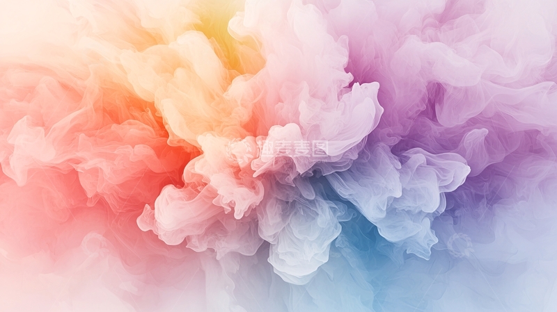 高清大图下载【趣麦麦图】梦幻色彩流动抽象背景