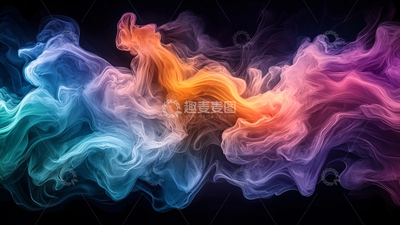 高清大图下载【趣麦麦图】色彩流动抽象艺术背景