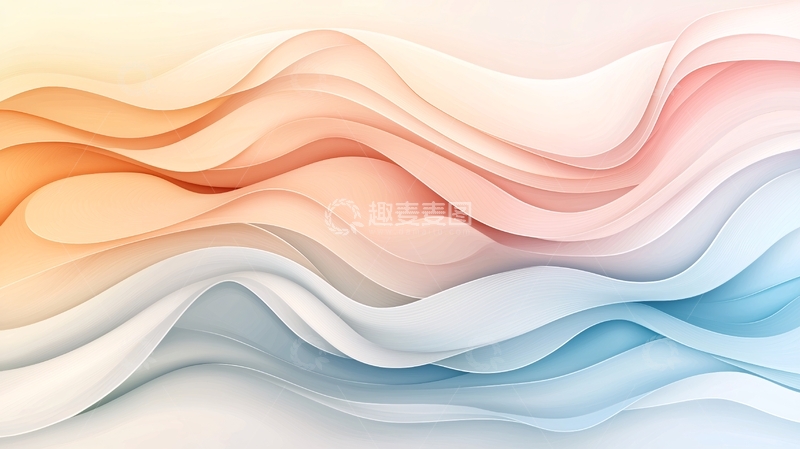 高清大图下载【趣麦麦图】抽象波浪线条背景素材