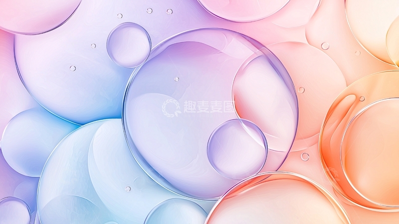 高清大图下载【趣麦麦图】梦幻泡泡抽象艺术背景
