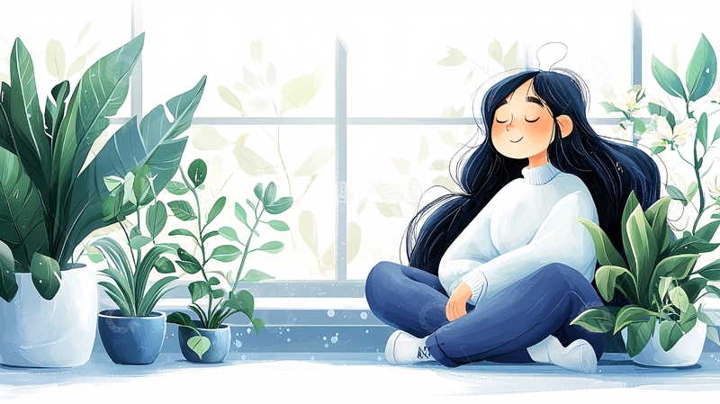 高清大图下载【趣麦麦图】安静的女孩高清图片