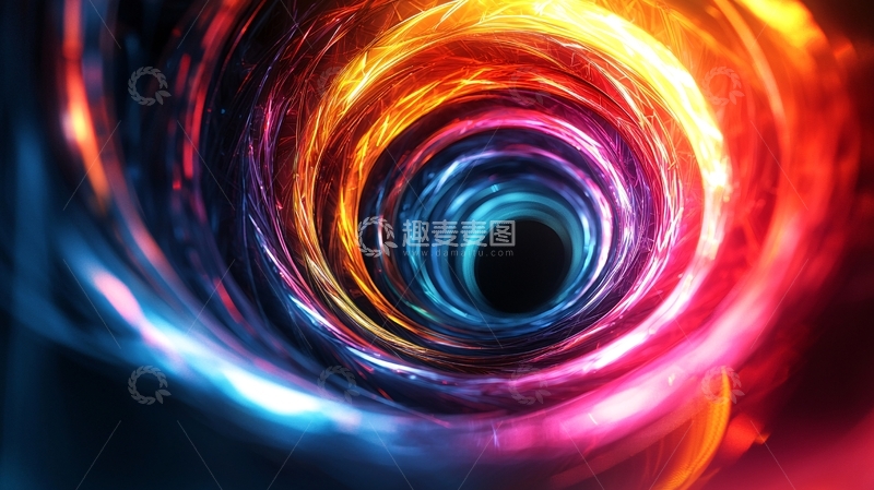 高清大图下载【趣麦麦图】色彩漩涡背景素材