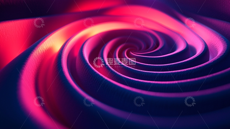 高清大图下载【趣麦麦图】螺旋渐变光影抽象艺术背景