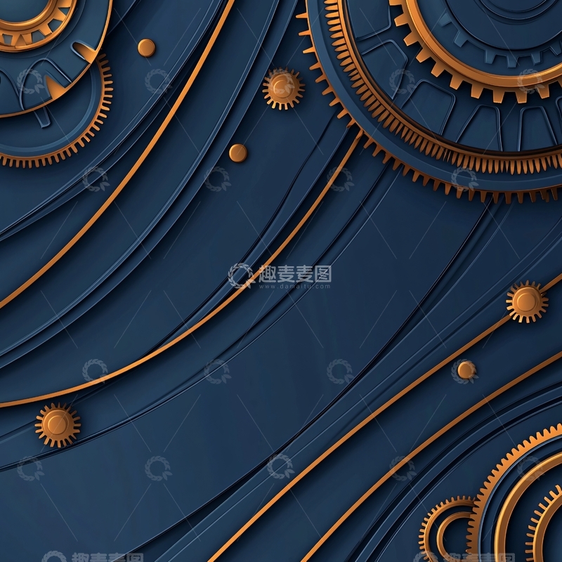 高清大图下载【趣麦麦图】齿轮机械抽象背景图案