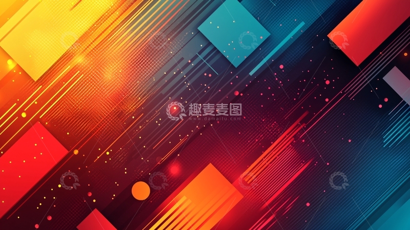 高清大图下载【趣麦麦图】未来科技抽象几何图形背景