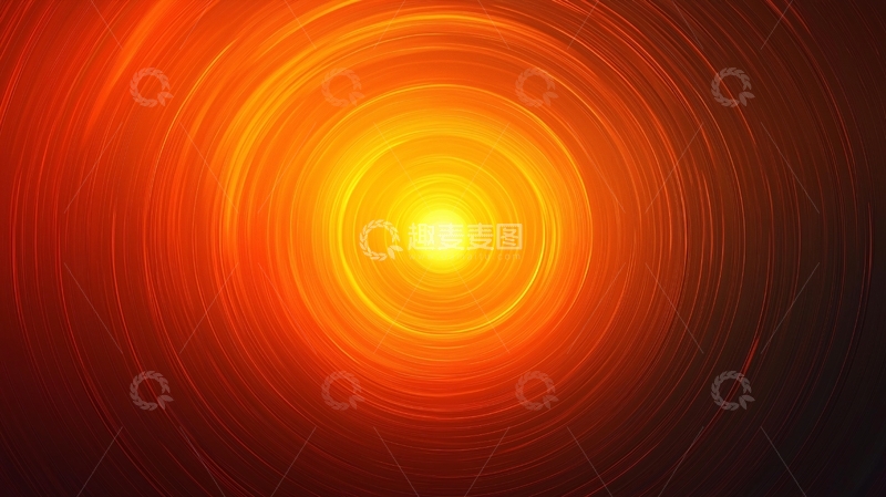 高清大图下载【趣麦麦图】橙色光晕螺旋背景素材