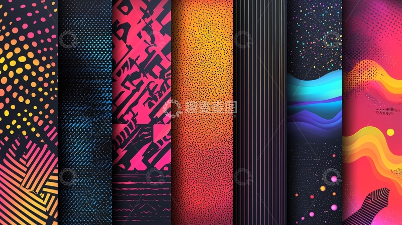 高清大图下载【趣麦麦图】抽象几何图案背景素材集