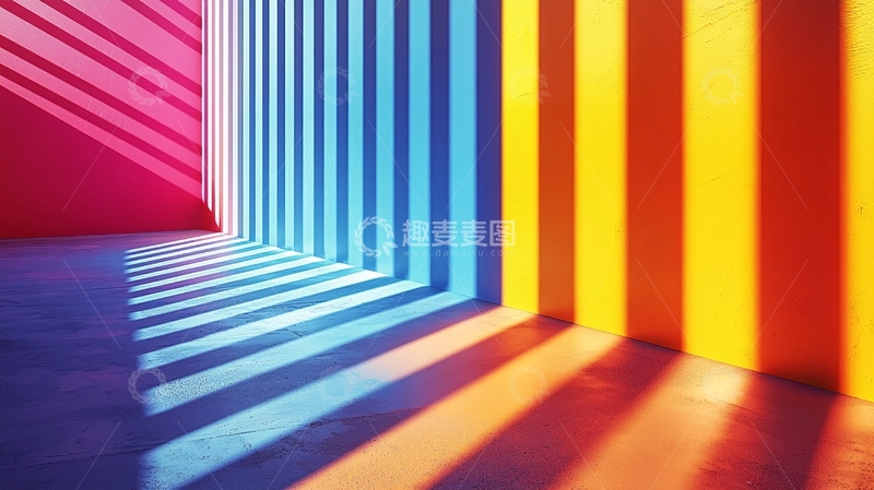 高清大图下载【趣麦麦图】-色彩光影几何空间