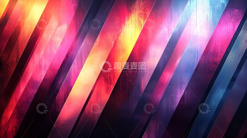 高清大图下载【趣麦麦图】抽象色彩渐变线条背景