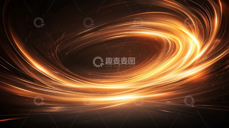 高清大图下载【趣麦麦图】金色漩涡动态背景素材
