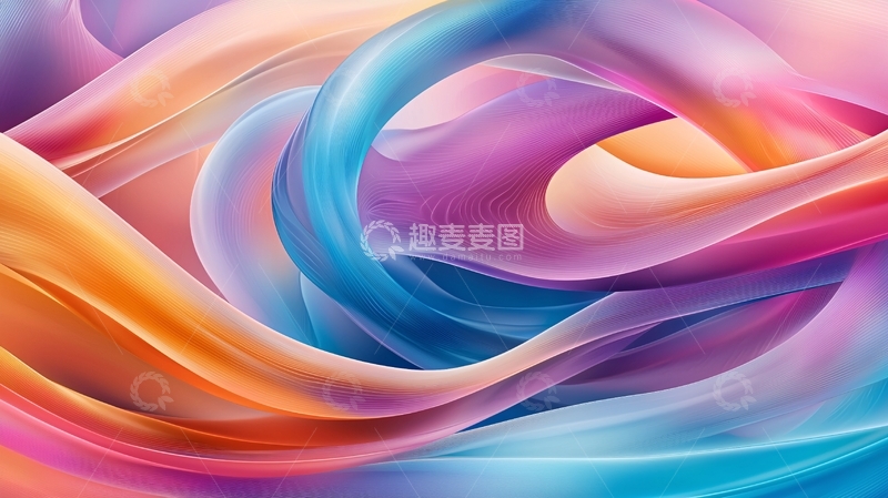 高清大图下载【趣麦麦图】色彩流动抽象艺术背景
