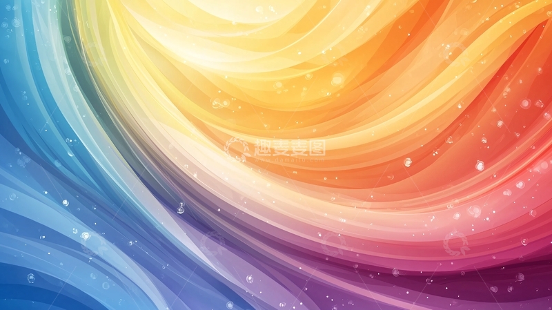 高清大图下载【趣麦麦图】彩虹渐变抽象背景