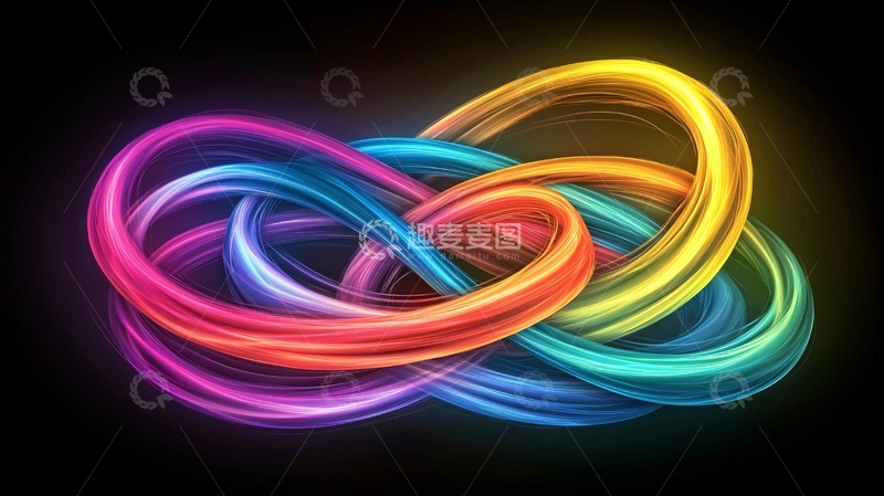 高清大图下载【趣麦麦图】色彩交织的无限符号