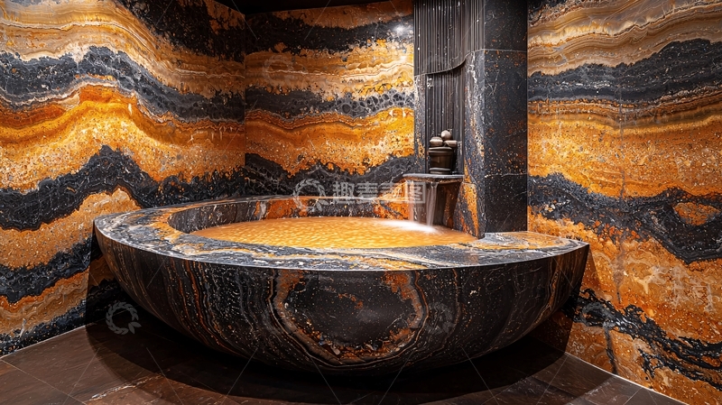 高清大图下载【趣麦麦图】奢华大理石浴室设计
