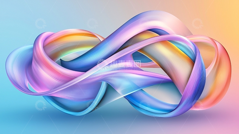 高清大图下载【趣麦麦图】色彩渐变扭曲线条艺术设计