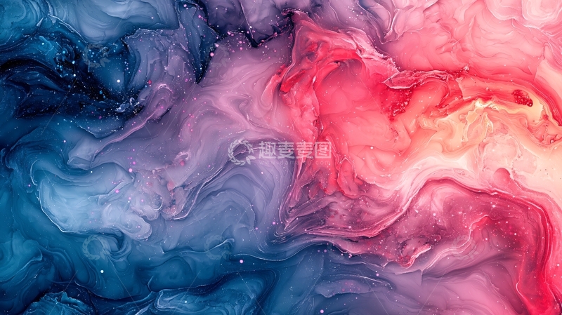 高清大图下载【趣麦麦图】抽象流动色彩艺术背景