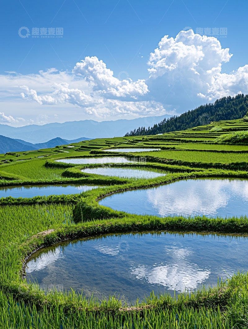 高清大图下载【趣麦麦图】梯田风光高清图片