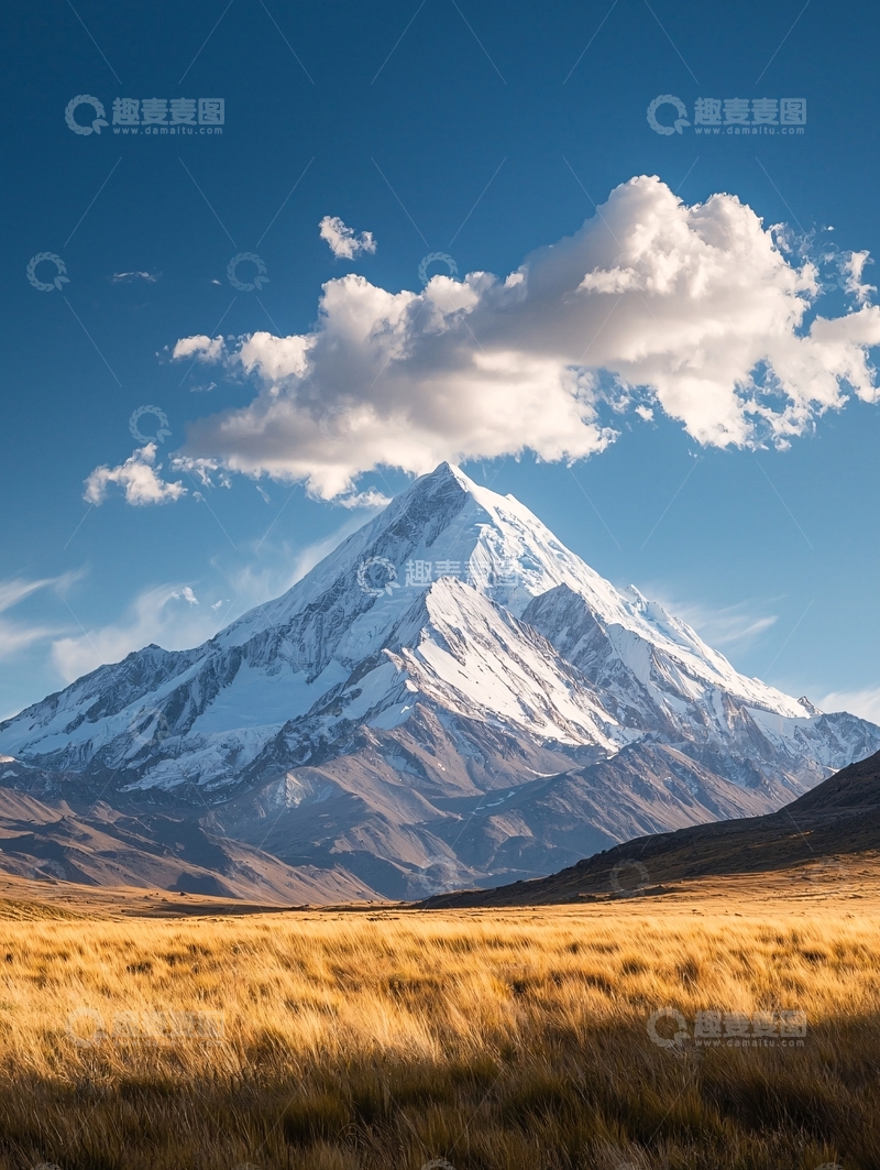 高清大图下载【趣麦麦图】雪山草原自然风光