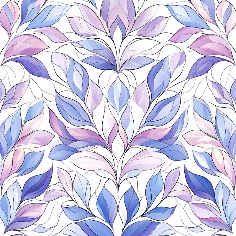 高清大图下载【趣麦麦图】抽象花卉图案背景素材