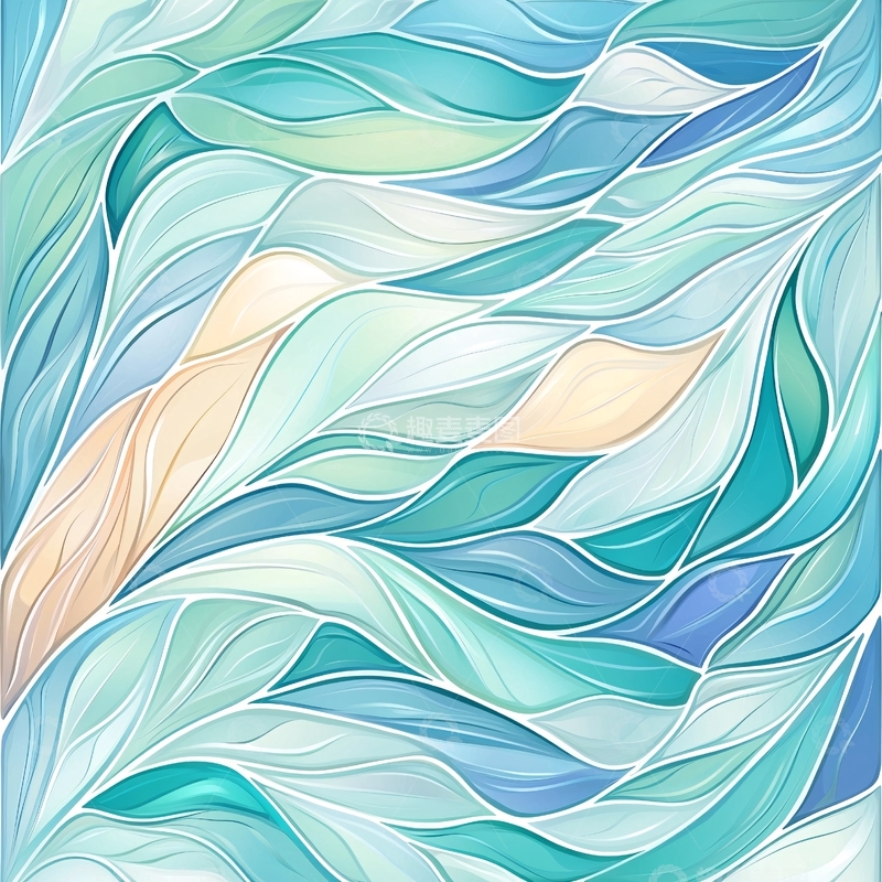 高清大图下载【趣麦麦图】抽象蓝色渐变波浪纹理背景