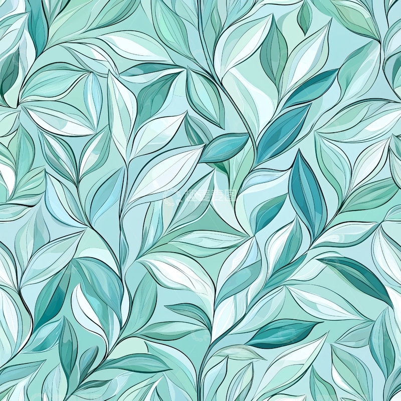 高清大图下载【趣麦麦图】清新植物叶子背景图案