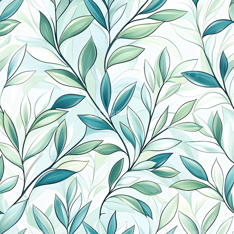 高清大图下载【趣麦麦图】清新植物叶子背景图案