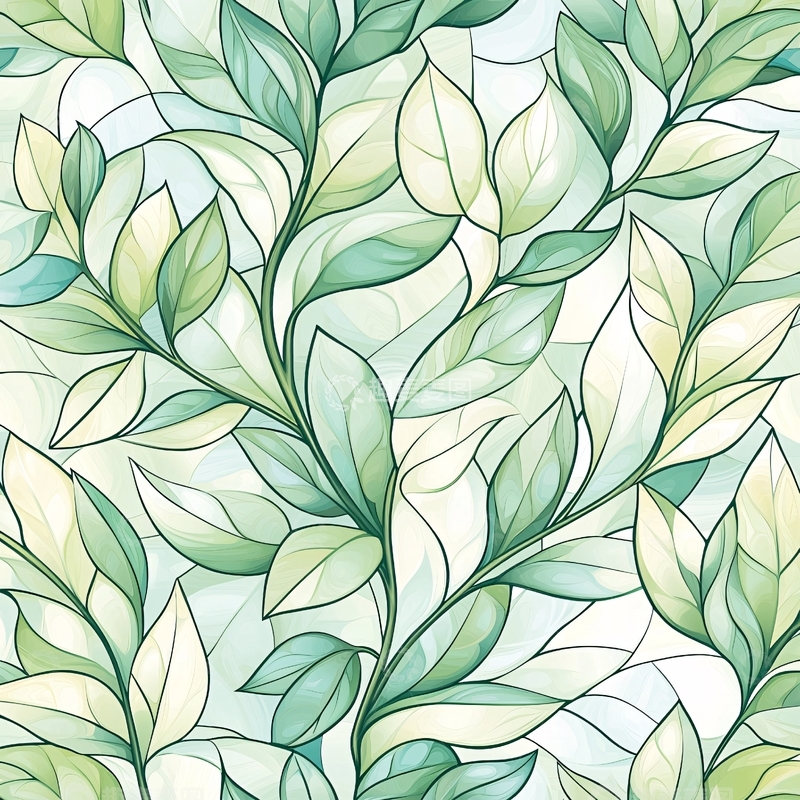 高清大图下载【趣麦麦图】清新自然绿色植物叶子背景图