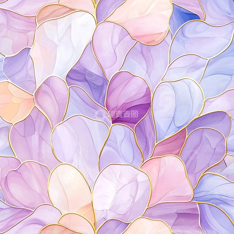 高清大图下载【趣麦麦图】梦幻花瓣拼贴艺术背景