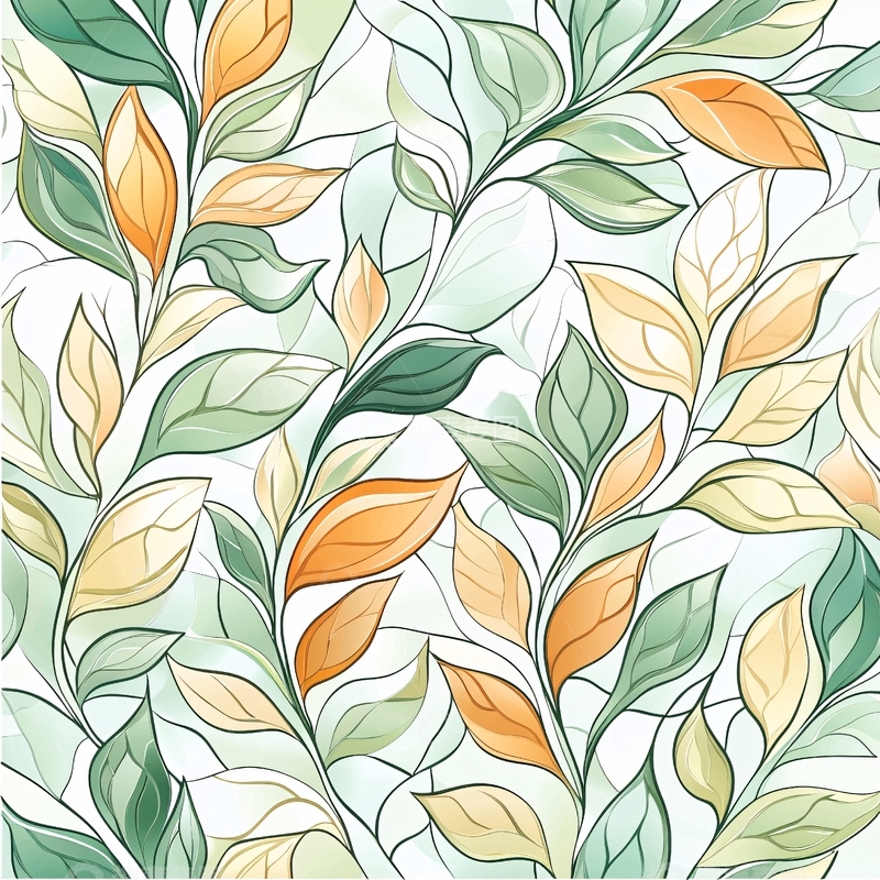 高清大图下载【趣麦麦图】秋叶渐变色背景图案