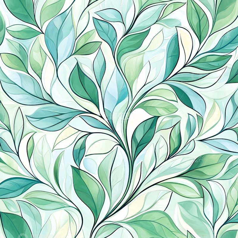 高清大图下载【趣麦麦图】清新自然绿色植物叶子背景