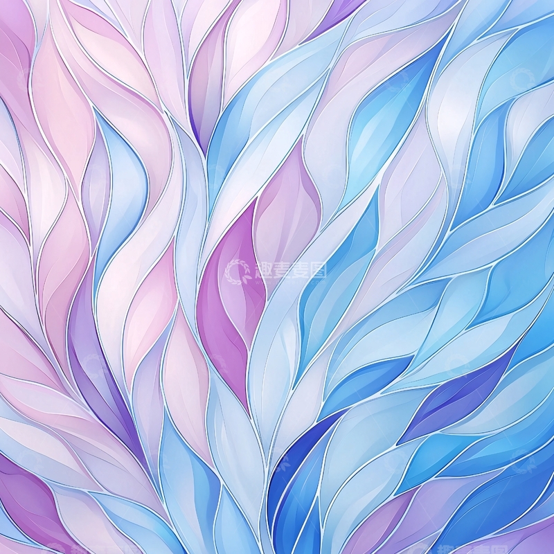 高清大图下载【趣麦麦图】梦幻渐变波浪抽象背景