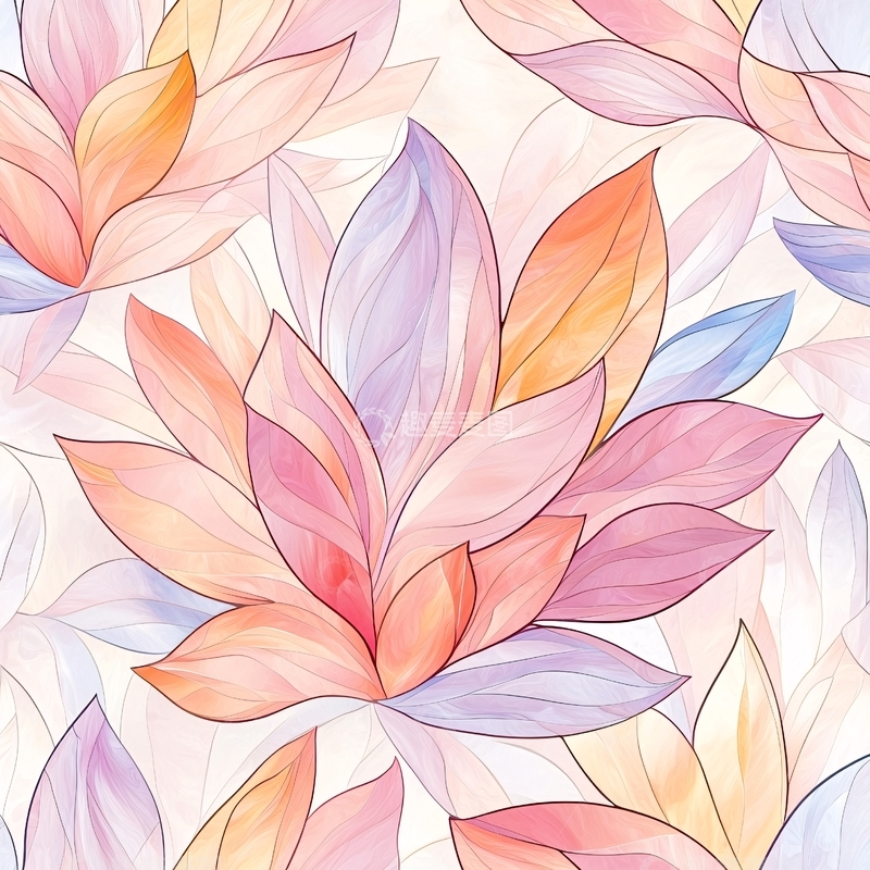 高清大图下载【趣麦麦图】梦幻花卉拼贴画背景素材