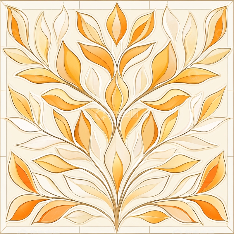 高清大图下载【趣麦麦图】秋日暖阳花卉图案背景